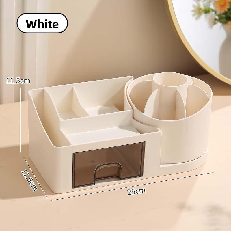Makeup Brush Storage Box - High-end, Rotatable with Drawers, Multi-functional Storage Box for Organizing Miscellaneous Items