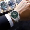 POEDAGAR Luxury Business Men's Quartz Watches Date Week Man Stainless Steel Watch Waterproof Luminous Fashion Wristwatch+Box