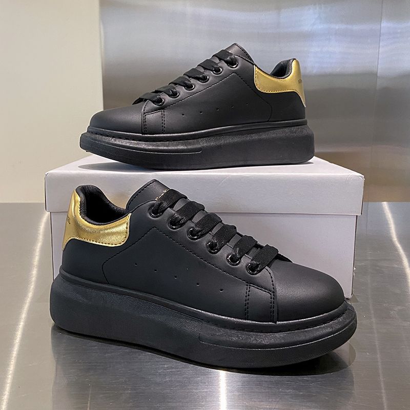 Little White Shoes Men's Shoes Platform-soled Kitchen Non-slip Work Shoes Fashionable Versatile Height-increasing Couple Tide Shoes Black Shoes