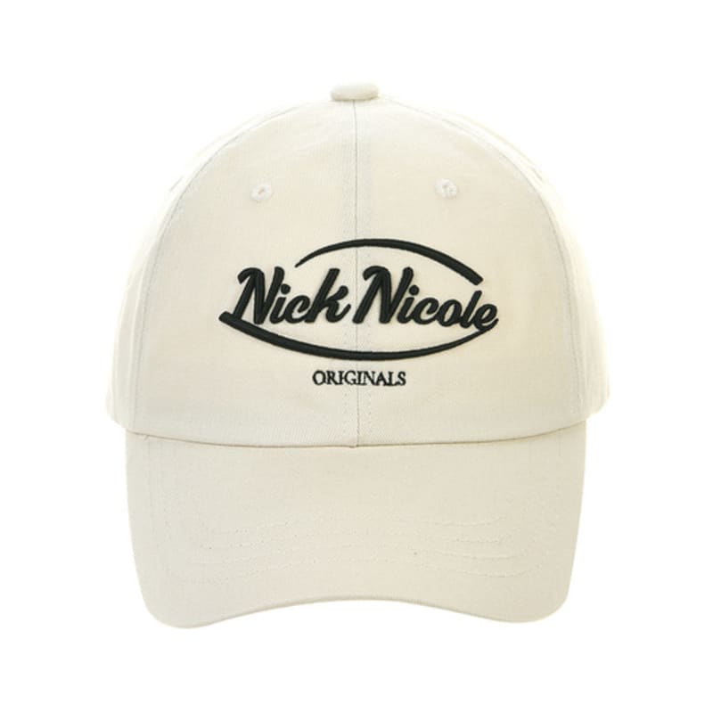 

NICK&NICOLE NICOLE ORIGINALS LOGO BALL cap_BEIGE FREE