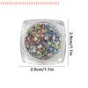 100PCS Sparkle Glitter Colorful Mini Nail Crystal Diamonds Round Flat Bottom Nail Art Rhinestones Decoration Manicure Charms