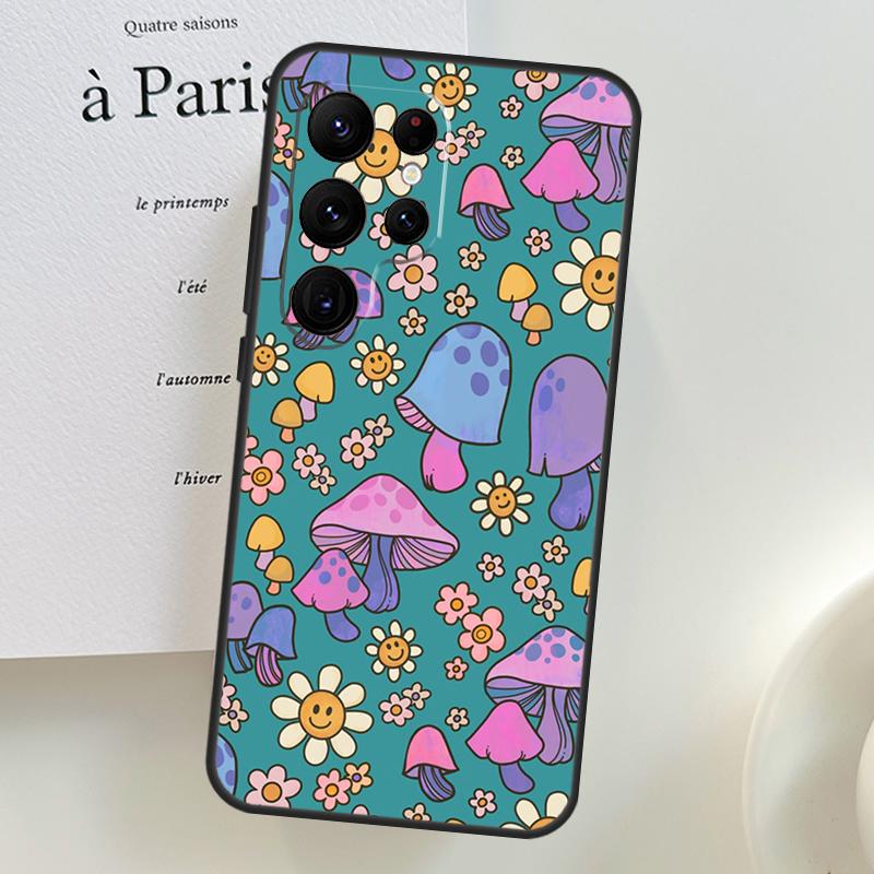 retro Groovy hippie boho rainbow Case For Samsung Galaxy S26 Ultra S24 S23 S22 S21 S25 Ultra S10 S20 Plus S25 FE Phone Cover