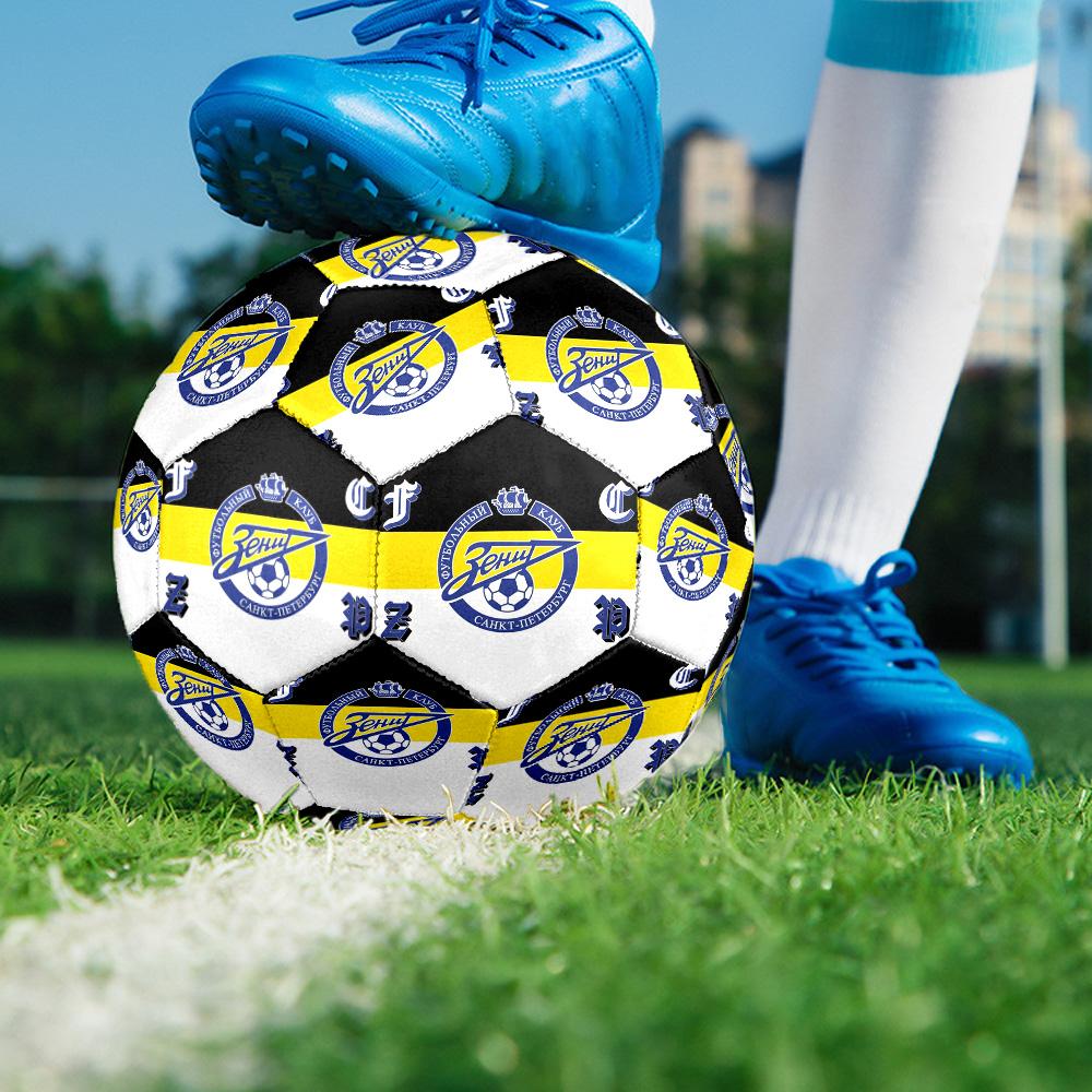 Zenit Saint Petersburg Indoor Soccer Ball Size 5 Colorful All Ages Machine Stitched PVC Competition Ready Durable High-Bounce