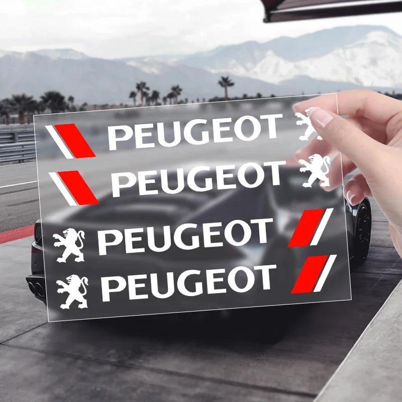 2026 Hot Car Sticker 4pcs Car Styling Door Handle Reflective Stickers Vinyl Decoration For Peugeot 206 207 307 3008 2008 308 407