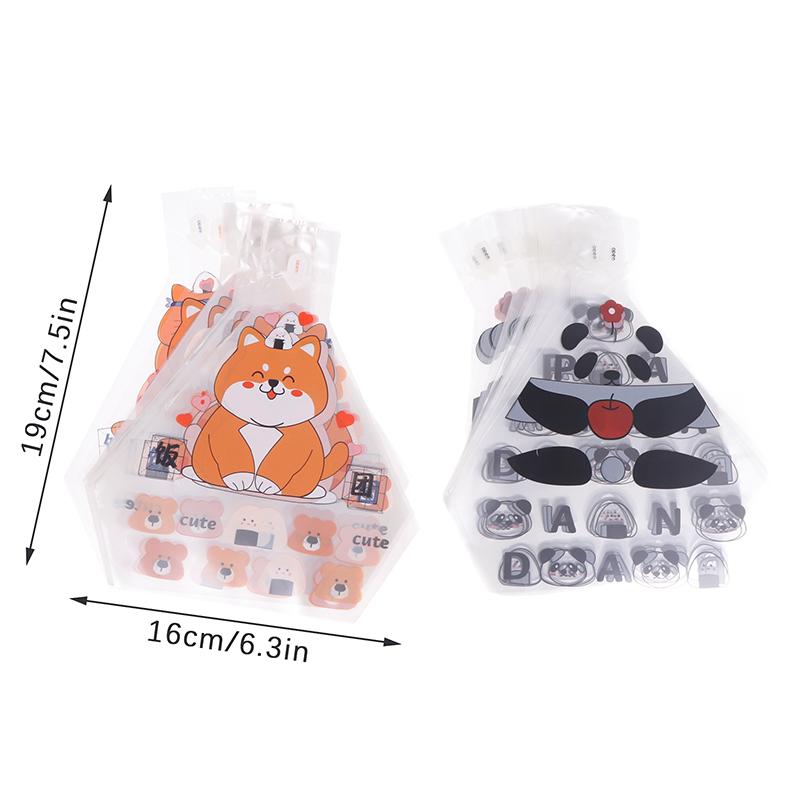 50Pcs Cute Cartoon Triangle Rice Ball Packing Bag Seaweed Sushi Mould Bag Sushi Bento Accessories Seaweed Rice Ball Sushi Bag