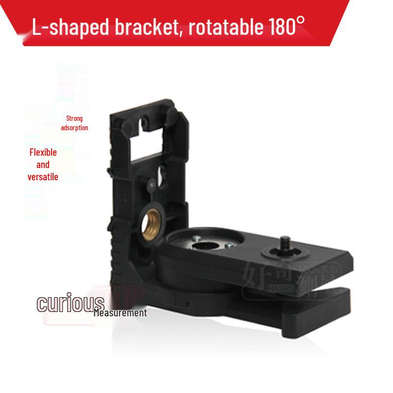 L-Shaped Magnetic Multi-Functional Bracket: Diagonal Line Leveling & High Hanging Tool with 5/8'' Interface