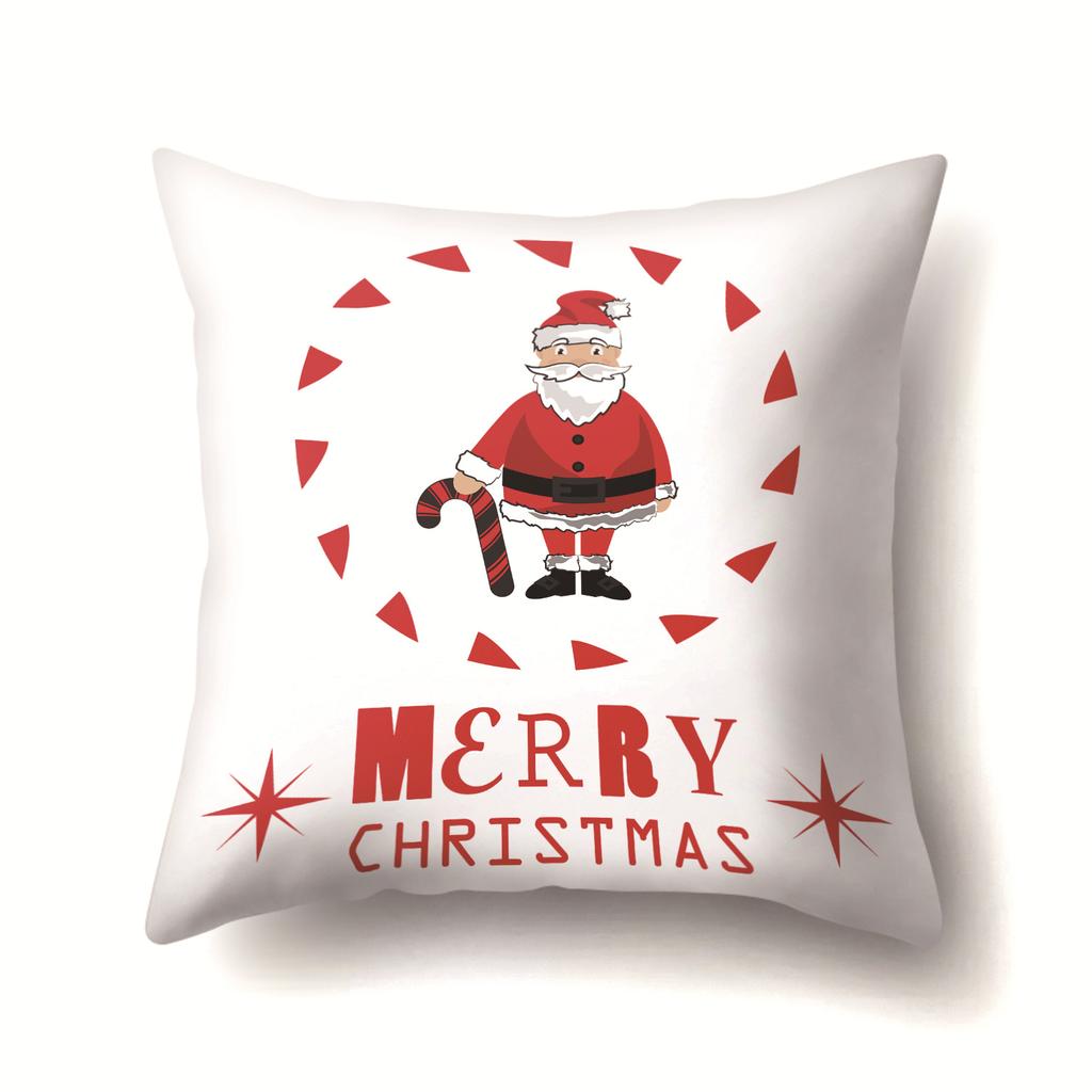 European and American Christmas Santa Claus Christmas Tree Creative Polyester Pillow Case Fashion Home Pillow Case