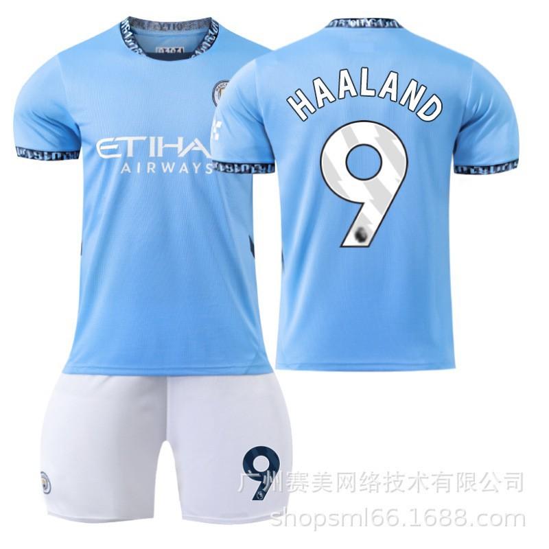 Manchester City Heim-Fußballtrikots 9 Harland 47 Forden 19 Alvarez 11 Doku 2425 Trikot-Set