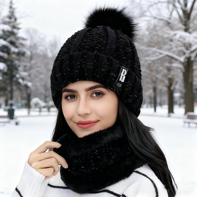 1PC Lined Cold-Resistant Fleece Plush Winter Soft Ear Warmer Windproof Women's Durable Beanie Warm-Retentive