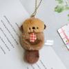 Cartoon Little Otter Plush Pendant Otter Doll Holding Shells Schoolbag Decoration Small Pendant Keychain Cute Birthday Gift