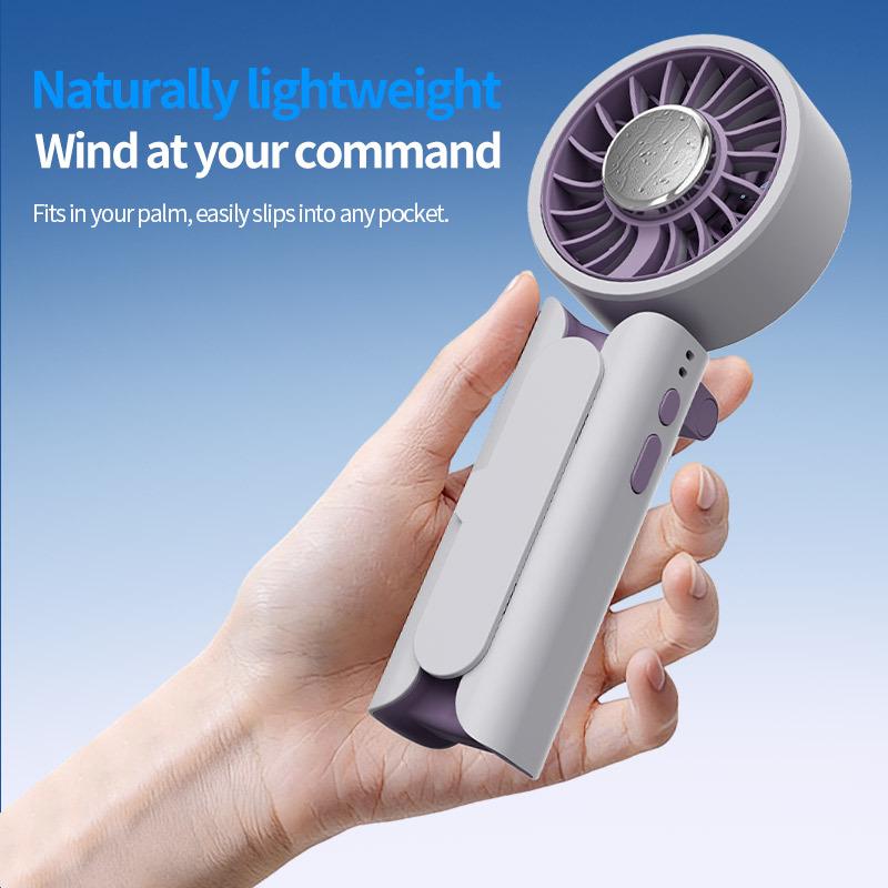 2026 Rechargeable USB Handheld Clip Fan with Ice Pack for Outdoor Camping