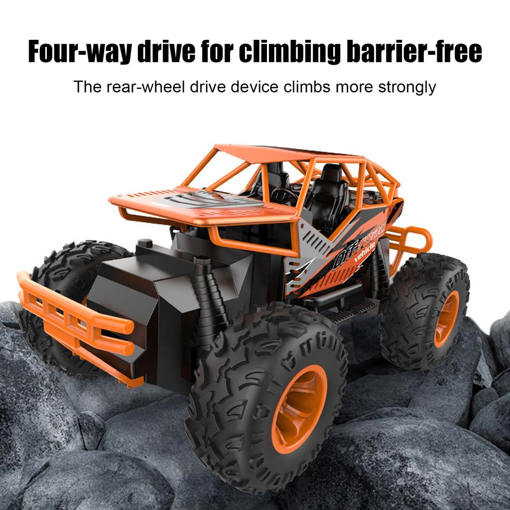 2.4G 1:16 Alloy Climlbing Car Remote Control OffLoad Model Car Children Electric Car Toy(Orange )