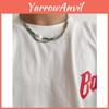 Retro Geometric Stainless Steel Necklace With Multilayer Design For Men And Women