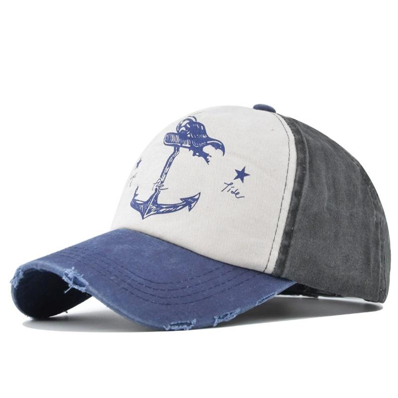 Spring and Autumn Couples Hats Cotton Baseball Hats for Men and Women Made Used Anchor Sun Hats Women Beach Gift Boating Yacht