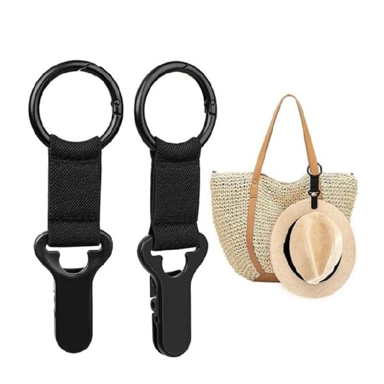 2Pcs Metal Plastic Hat Clip Textile Strap for Firm Hat Attachment Lightweight for Hat Retention Wind Proof Design