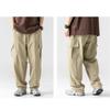 Micro Wrinkle Texture Vattenavvisande Functional Utility Byxor för män Vår Japanska Outdoor Loose Fit Plisserade Casual Byxor