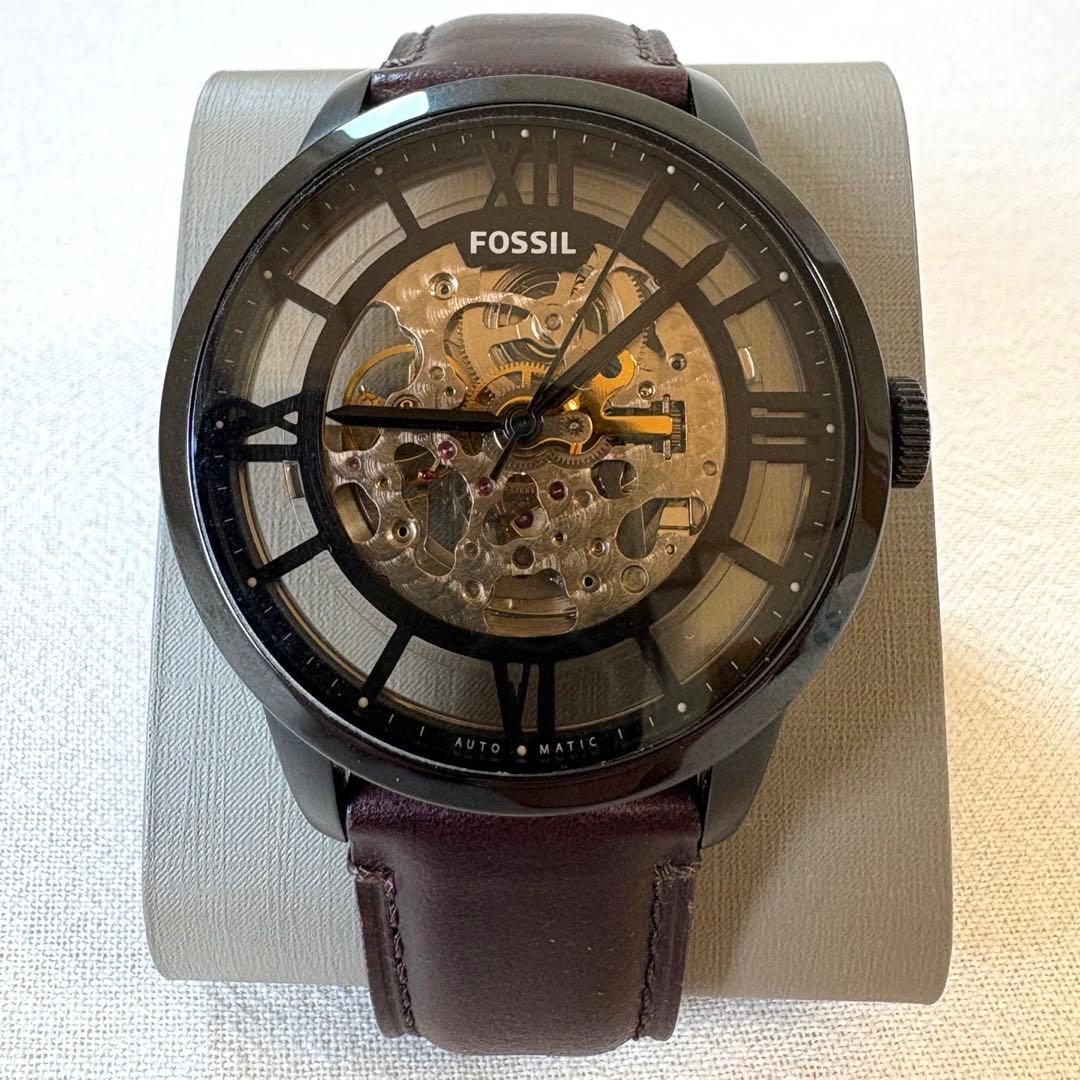 Used Good Condition [FOSSIL] Fossil Townsman Automatic Skeleton Watch
