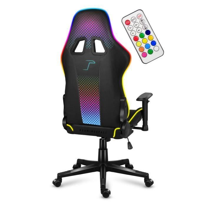 Chaise Gaming - HUZARO - Force 6.3 - LED RVB - Ergonomique - Accoudoirs Réglables