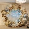 160PCS white and gold latex balloon set suitable for birthday parties, weddings, Valentine's Day party decorations