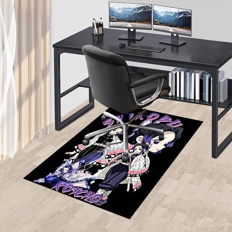 

1pc Shinobu Kotcho Anime Character Chair Mat - Office Desk Pad with Butterfly Wings Design, Non-Slip Carpet for Home Decor, Suitable for All Seasons, 60cm by 90cm