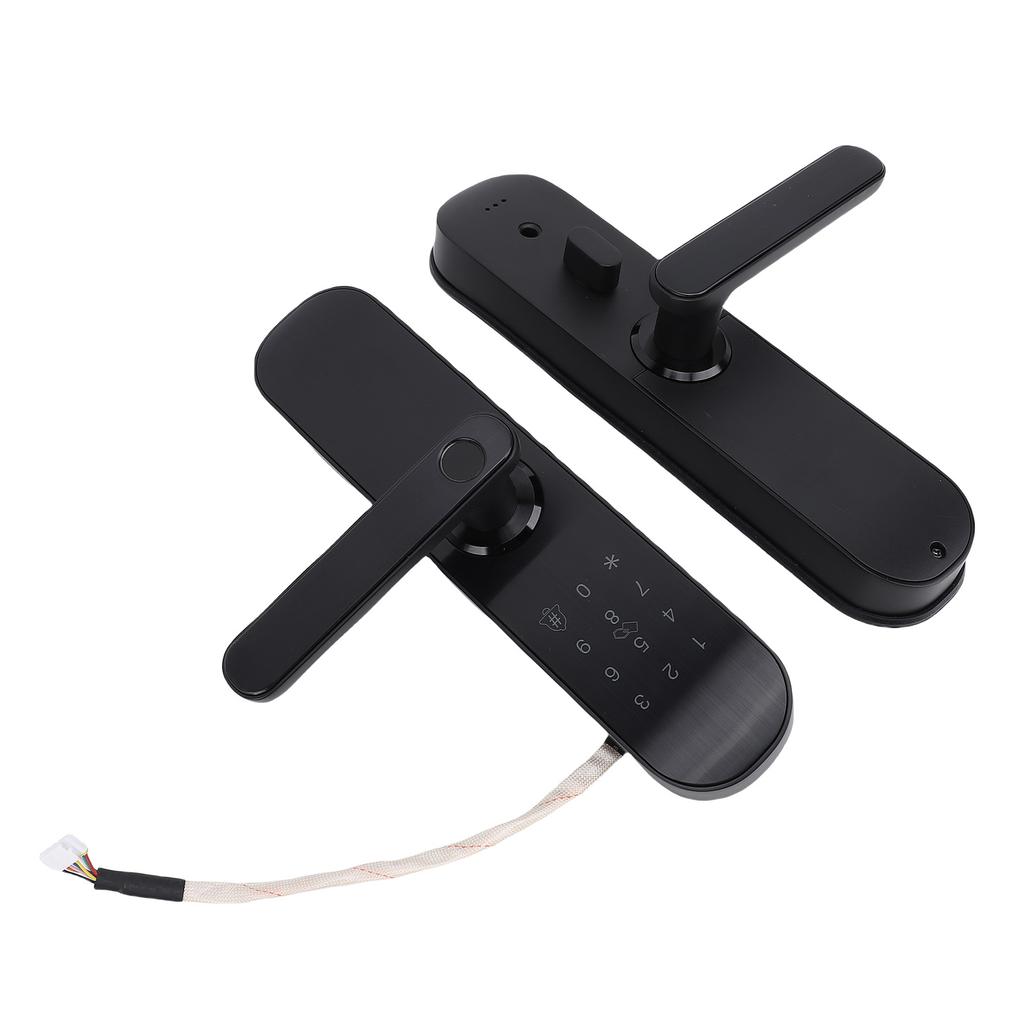 Fingerprint Keypad Door Handle Lock App Control Emergency Power Supply Keyless Entry Door Handle Lock for 35mm To 80mm