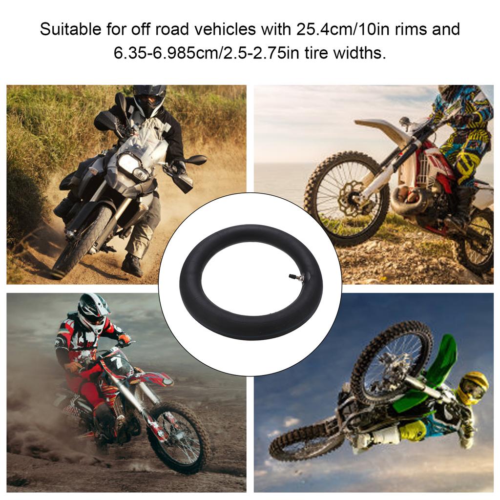 2.50/2.75?10 Rubber Inner Tube Inflatable Straight Valve Inner Tube for 49cc Motorcycles