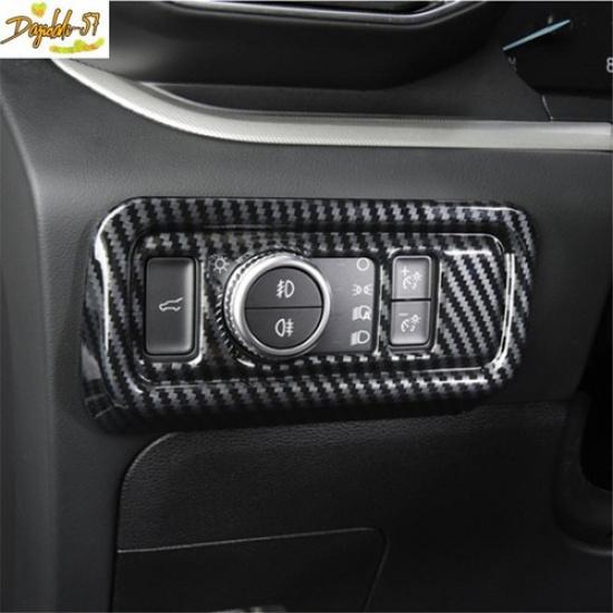 Carbon Fiber Headlight Switch Button Trim Cover Fits For Ford Explorer -