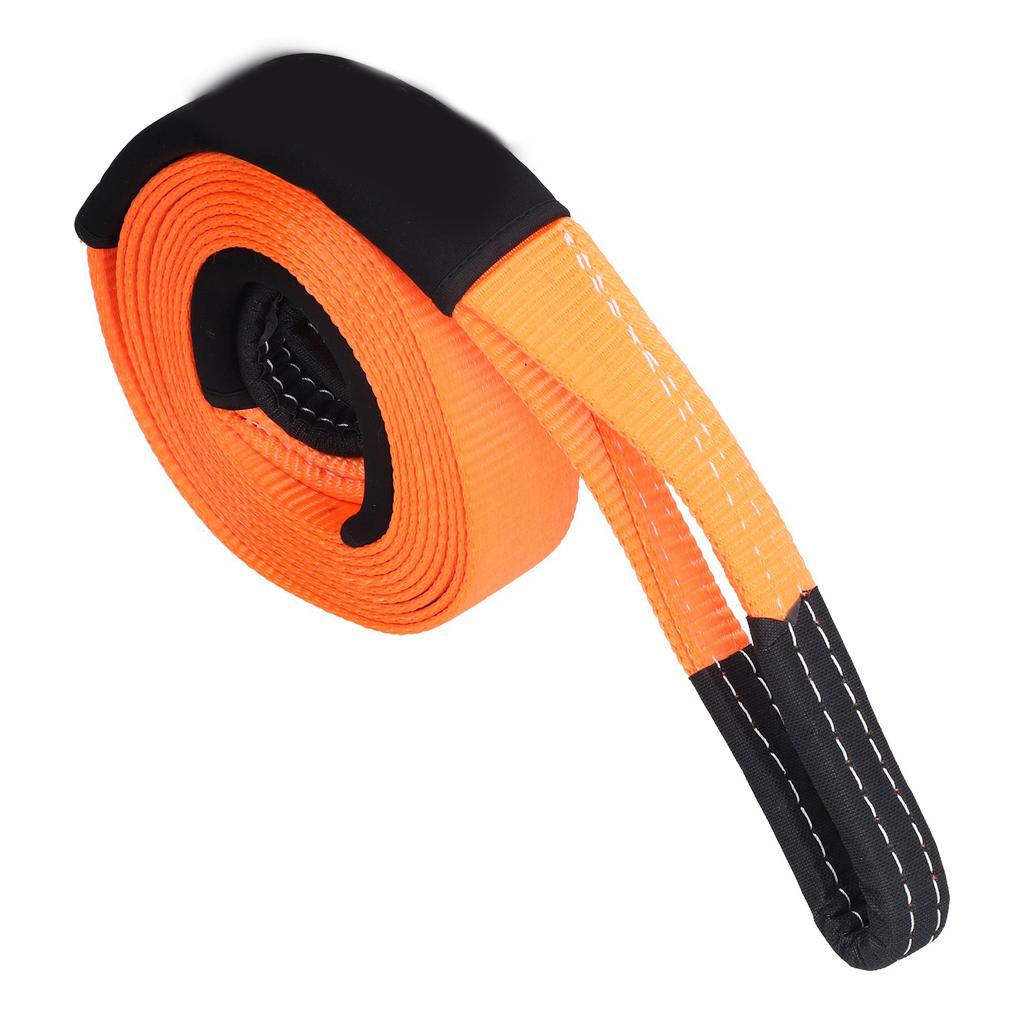 Tow Rope OffRoad Recovery Polyester Pulling Pull Strap 5 Metres 5 Ton for Car Vehicle(Orange )