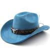 Ox Head Suede Western Cowboy Hats  Man Cowgirl Top Hats for Party Vintage Garden Hat  Cowboy Accessories Woman  Cosplay Hat