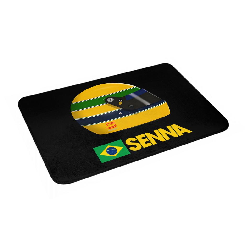 Ayrton Senna Racing Driver Front Floor Door Entrance Mat Indoor Bath Kitchen Doormat Toilet Carpet Rug