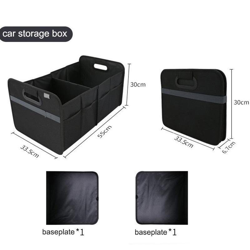 Versatile Oxford Cloth Car Trunk Organizer -Toys Food Storage Bags Box Foldable Storage Box For Vehicle Essentials Accessories