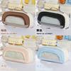 Cute Multicolor Fabric Pen Bag With Multiple Compartments For Office And School Use