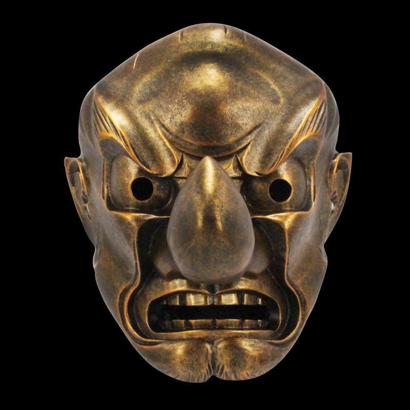 Stunning Japanese Tengu Mask For Halloween Featuring Kan'ami Style Demonic Design