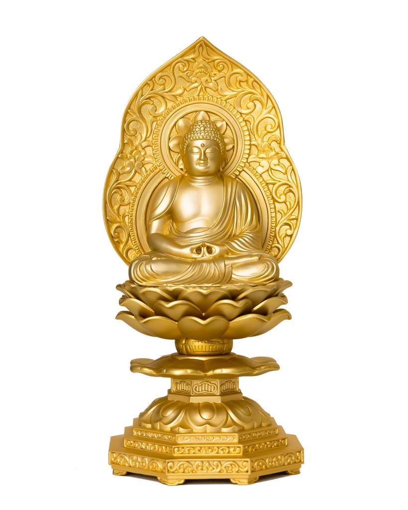 Seated Amitabha Buddha 15cm Shuun Tendai Takaoka bronzeware Buddha seated statue, (gold plated/24k gold), sculptor Makita, model sect, (Amitabha