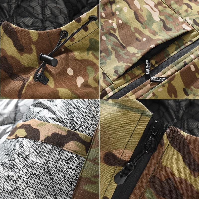 Winter Baumwollmantel Outdoor-Bekleidung Langlebig Verschleißfest Kurze Camouflage-Jacke Winddicht Wärme All-Terrain Herren Winterjacke