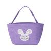 Cartoon Rabbit Storage Basket Wear-resistance Decorative Rabbit Egg Basket with Handle Large Capacity Happy Easter Handbag