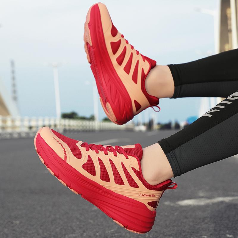 New Ultra Light Men Women Running Shoes High-quality Mesh Breathable Thick Sole Sneakers Outdoor Off-road Fitness Training Shoes