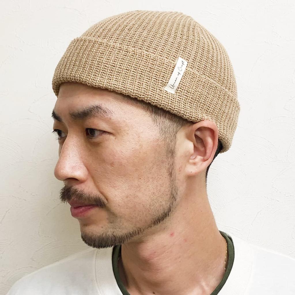 BASIQUENTI Linen Big Hemp Knit One Size Fits and Beige Beanie, Hat, All, Women's Men's,