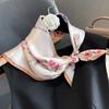 New 100% Real Silk Women Scarf  Flower Printed Foulard Femme Square Head Scarfs Bandana Shawl Gift For Lady Hijab