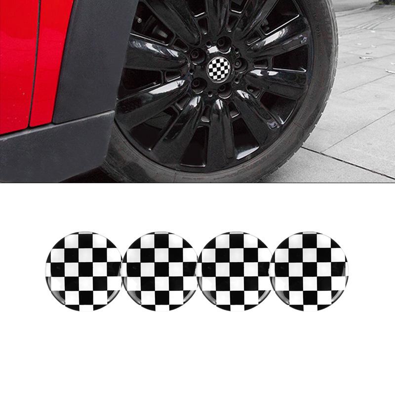 

4PCS Aluminum Material Badge is for MINI modified drip glue wheel hub covers, car wheel hub center decorative patches
