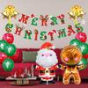 Santa Claus & Gingerbread Man Balloon Set: Cartoon Bells & Latex Bunting for Christmas Party Decoration
