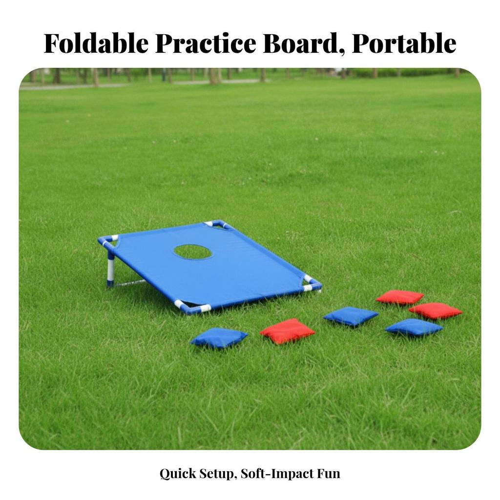 Toss Bag Game Portable Cornhole Foldable for Backyard, Parties, Kids
