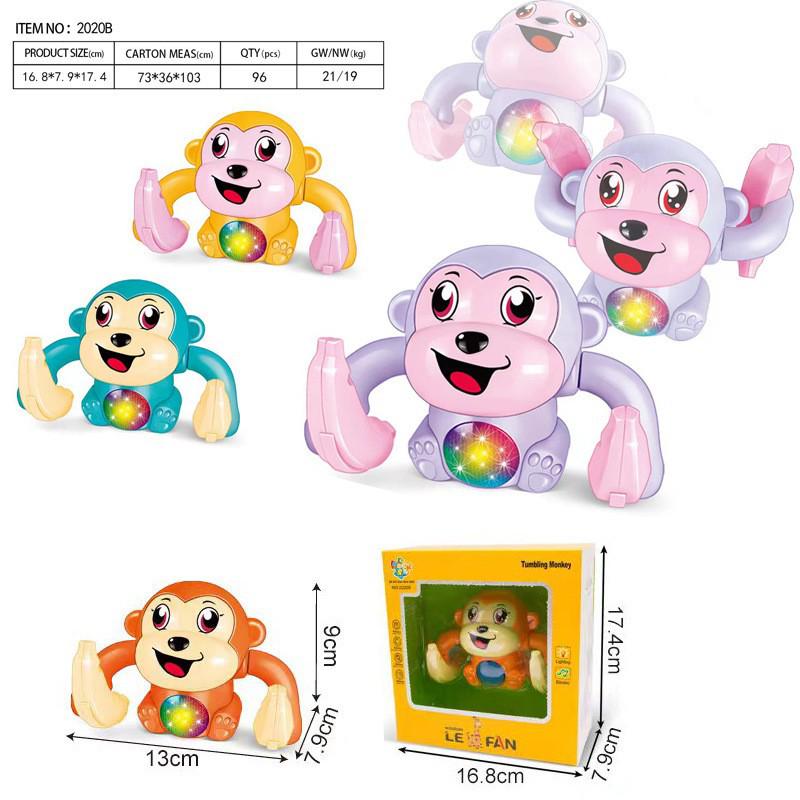 

Electric Tumbling Piglet: Sound & Light Crawling Music Toy for Babies