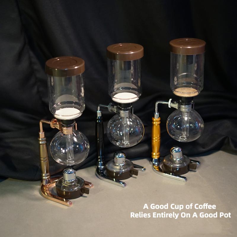 Technica 5 TCA-3 Skleněný sifonový kávovar 3 šálky Profesionální systém vaření Stylový a odolný pro domácí nebo kancelářské použití