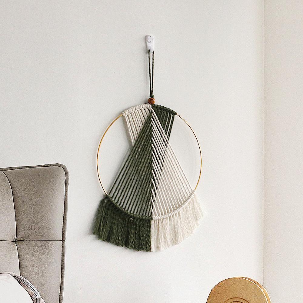 Hand-Woven Cotton Rope Sunrise Sunset Wall Tapestry for Room Décor