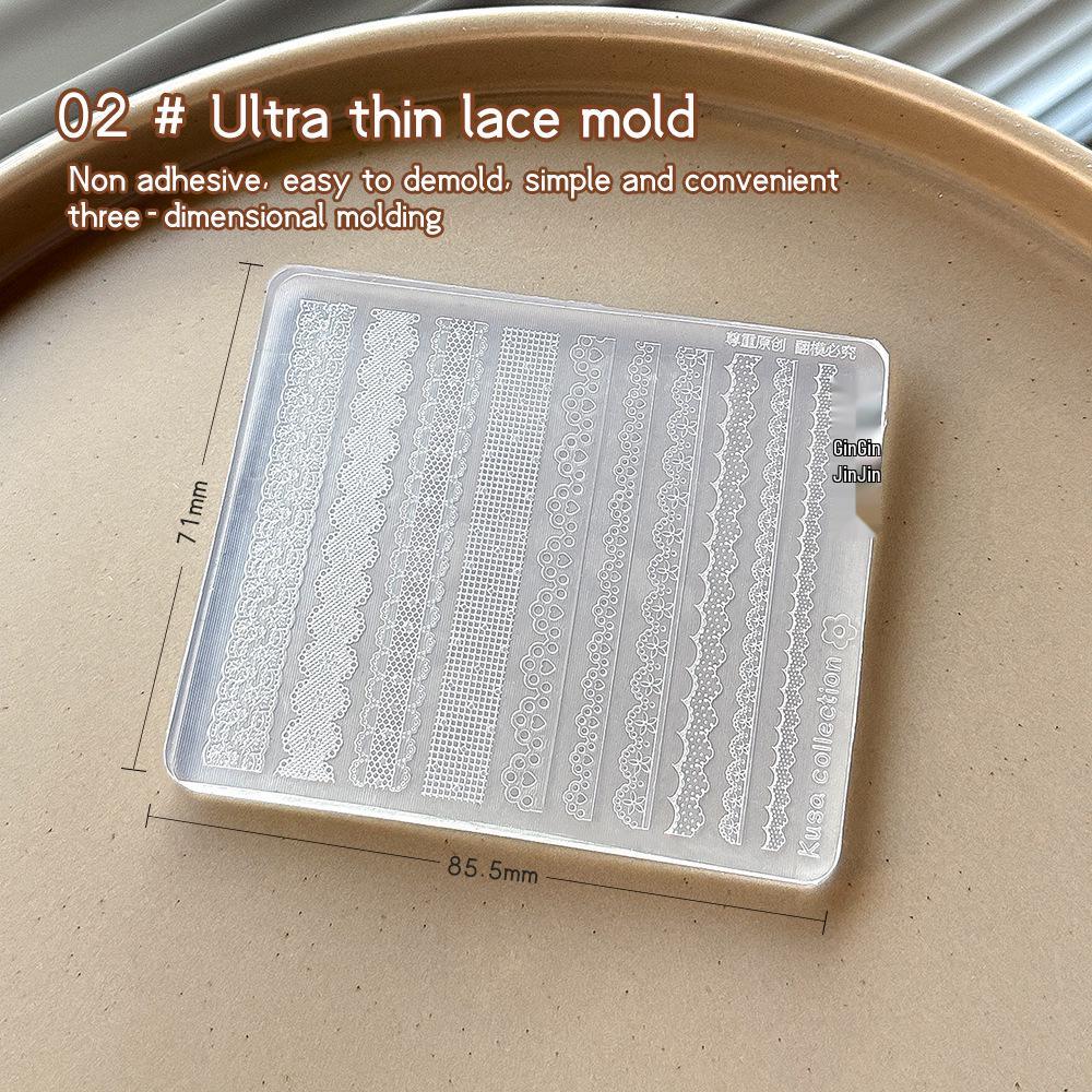 French Lace Silicone Mold for Nail Art - DIY Manicure Decoration Tool