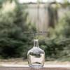 Large Transparent Japanese Andromeda Glass Vase - Thin-Neck, Big-Belly Design for Living Room Decor