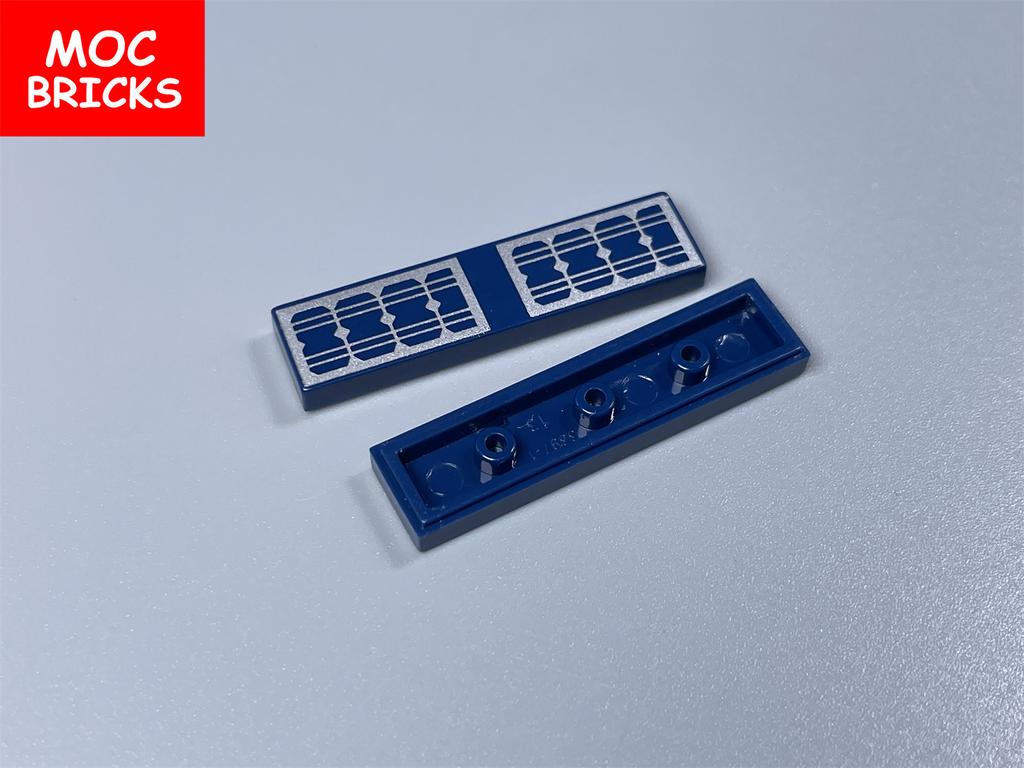 MOC Bricks DIY Printed Tile 1x1 1x2 2x2 2x3 1x4 Solar Panel Gauge Map Compass Assembled Building Block Accessories Kids Toy Gift