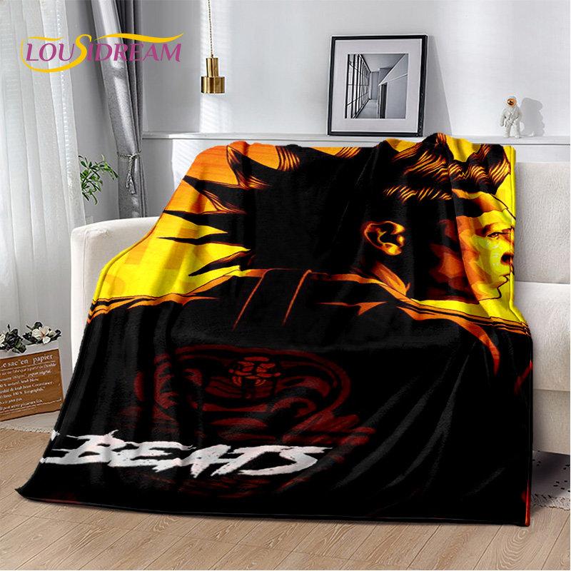 TV Karate Cobra Kai Amanda Měkká plyšová deka, flanelová deka vrhací deka do obývacího pokoje Ložnice Pohovka Pohovka Piknikový kryt pro děti