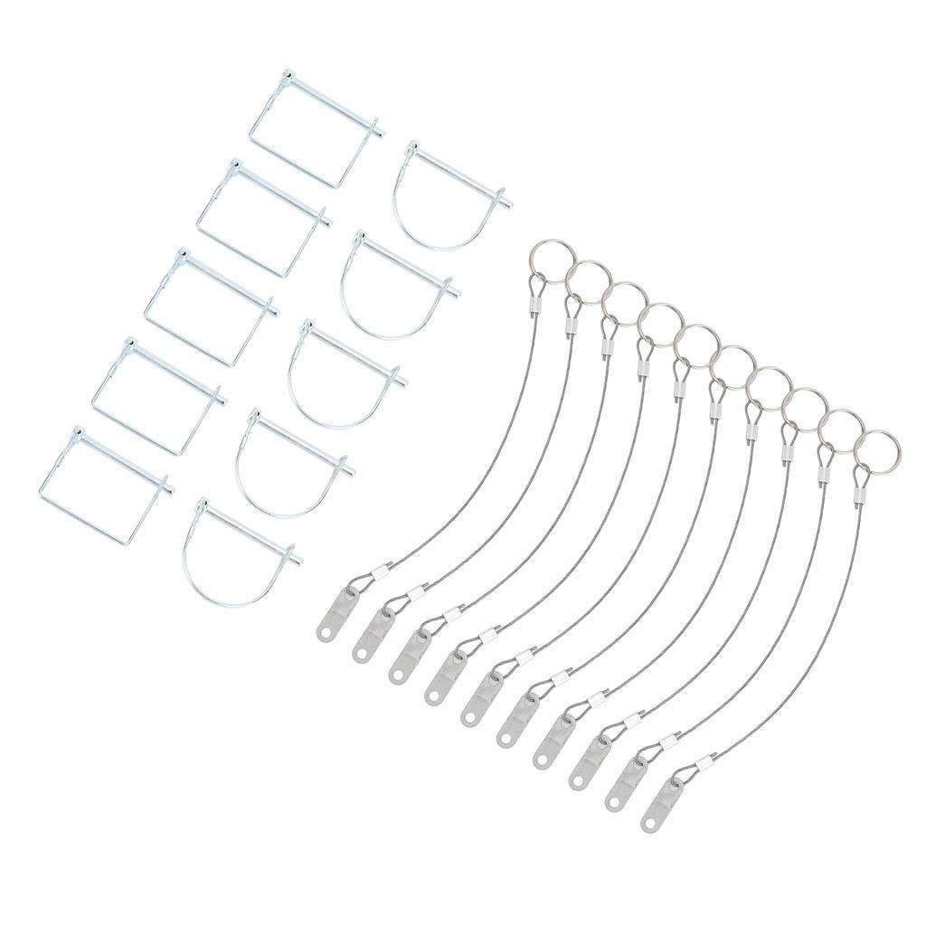 Sicherheitsbolzen-Set Edelstahl 6 x 70 mm Quadrat D-Form für ATVs UTVs ORVs SUVs LKW Anhänger mit Winden